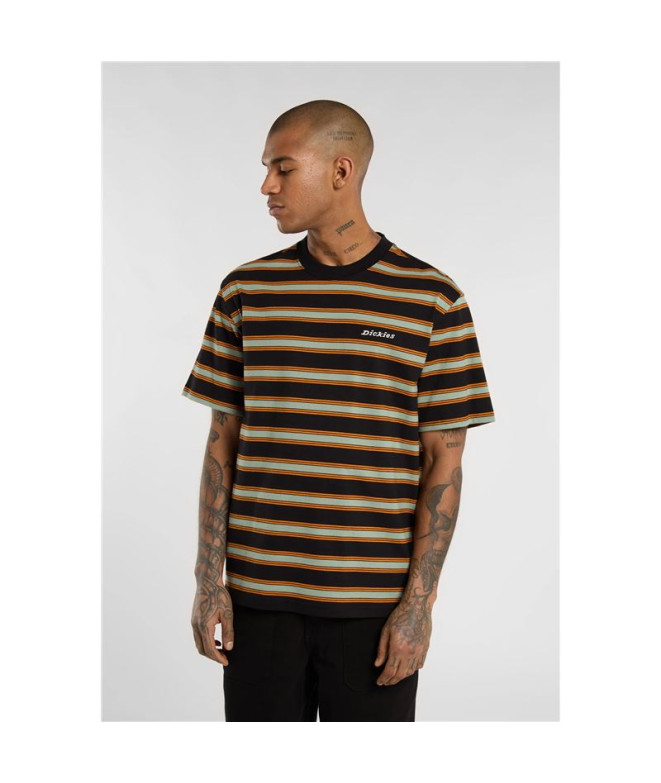 T-shirt Dickies York Stripe Ss Homme Noir