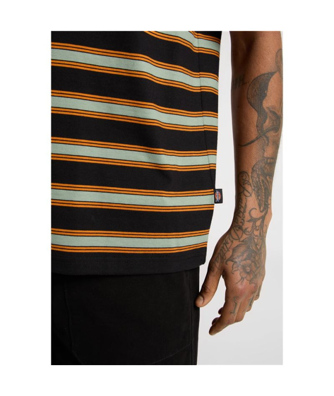 T-shirt Dickies York Stripe Ss Homme Noir