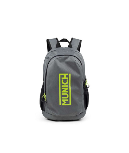 Mochila Munich Ginásio Esportes Reciclado Slim Cinza