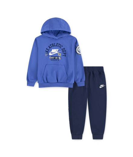 Conjunto Nike Nsw P.E. Ft Po Pant Set Niño Azul Royal