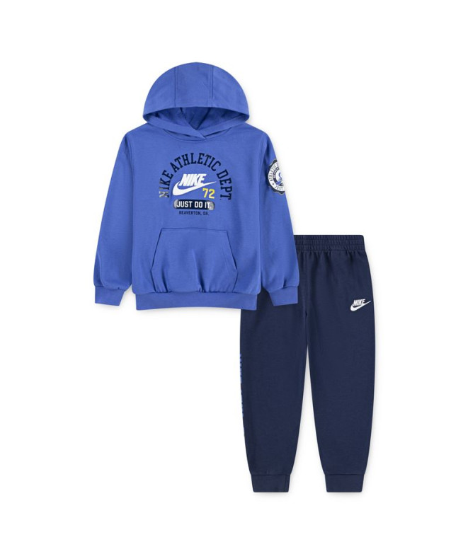 Conjunto Nike Nsw P.E. Ft Po Pant Set Niño Azul Royal