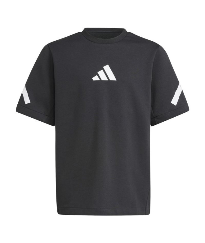 Camiseta adidas Zne Infantil Negro/Blanco