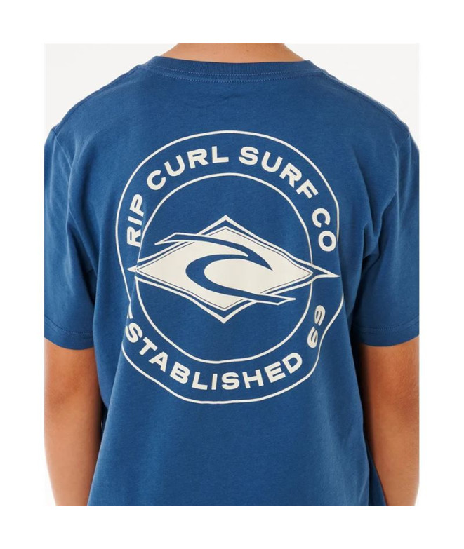 Camiseta Rip Curl Stapler Tee - Menino Azul...