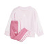 Conjunto adidas 3Bandas Ft Jog 240 Bebês Rosa / Branco / Branco