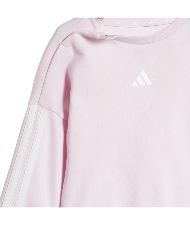 Conjunto adidas 3Bandas Ft Jog 240 Bebês Rosa /...