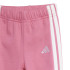 Conjunto adidas 3Bandas Ft Jog 240 Bebês Rosa / Branco / Branco