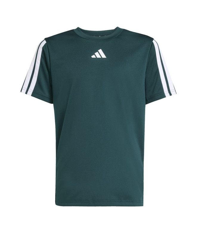Camiseta de Fitness adidas Tr-Es 3 Bandas Niño Hieaur / Blanco