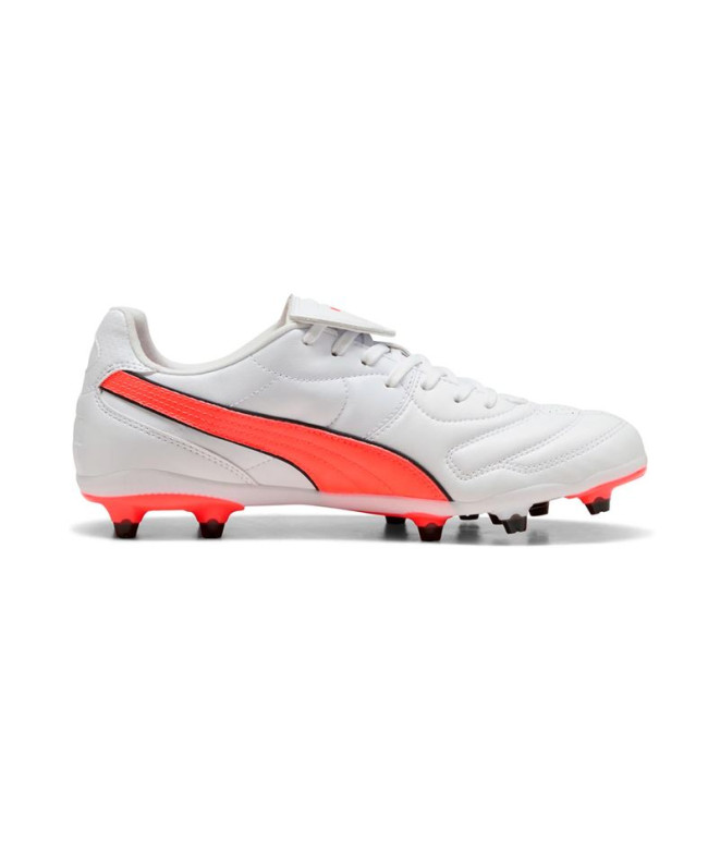 Botas de fútbol Puma King Liga Fg/Ag, White-Glowing R, Unisex