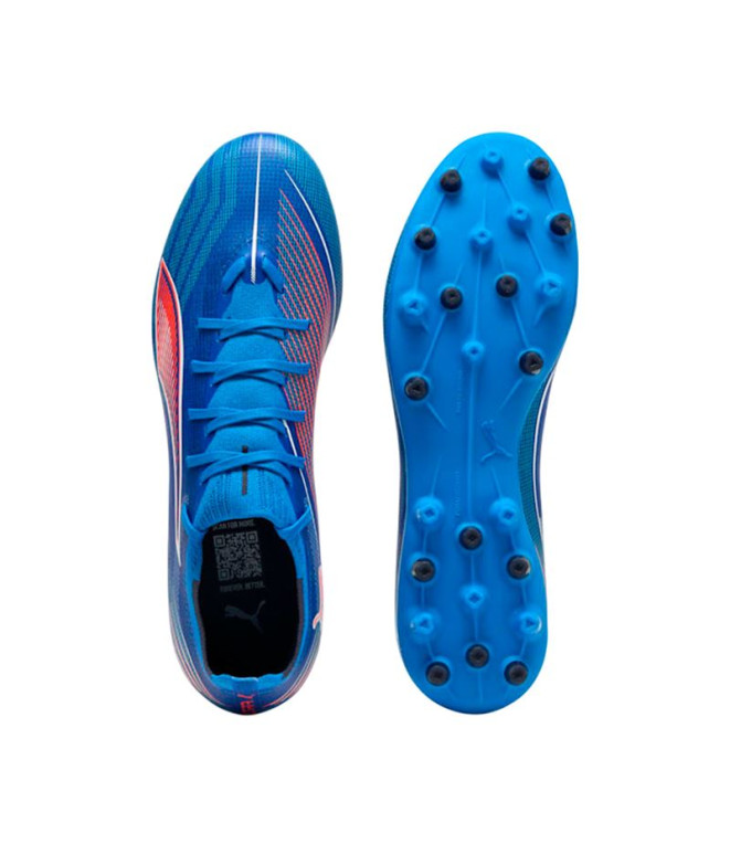 Botas de fútbol Puma Ultra 6 Match Mg Azul/Blanco