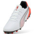 Bottes de football Puma King Match Mg Blanc Argent