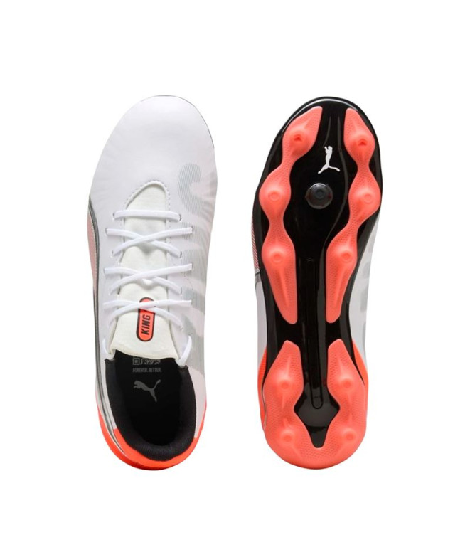 Botas de fútbol Puma King Match Fg/Ag Blanco...
