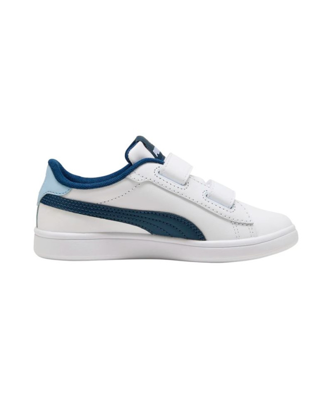 Zapatillas Puma Smash 3.0 L V P, White-Pe, Infantil