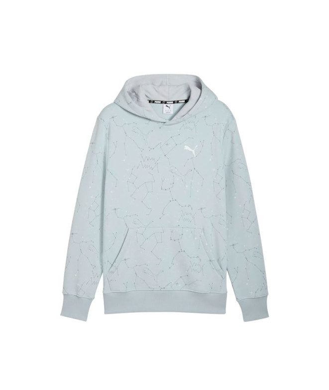Sudadera de Baloncesto Puma paverse Pullover,Platinum Gray-A, Hombre