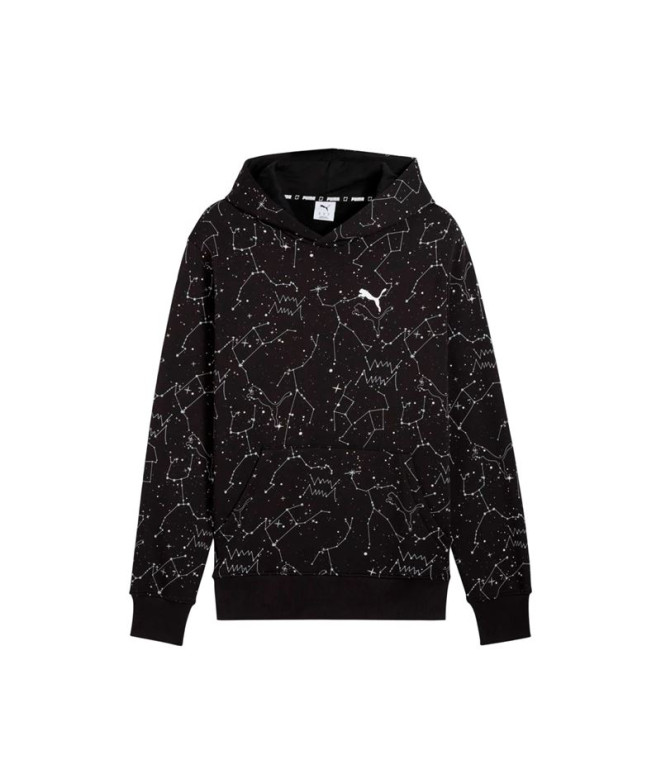 Sudadera de Baloncesto Puma paverse Pullover, Black-Aop, Hombre