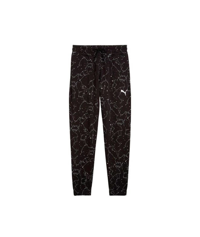 Pantalón de Baloncesto Puma paverse Sweat Pan, Black-Aop, Hombre