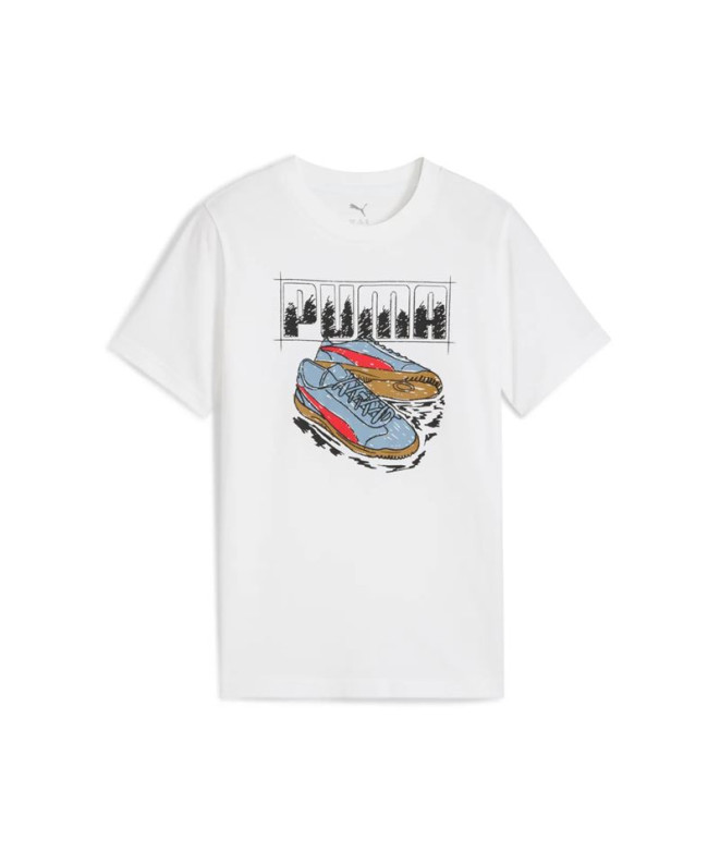 Camiseta Puma Graphic Sneaker Branco Infantil