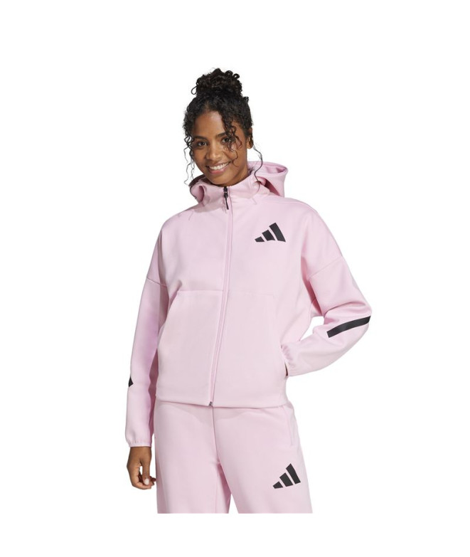 Sweat adidas Z.N.E. Fz Femme Rose