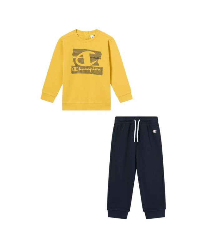 Fato de treino Champion Conjuntos de treino Bebês Amarelo/Azul marinho