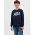 Moletom Jack and Jones Jjgeplas Crew Neck Menino Sky Captain Menino