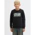 Moletom Jack and Jones Jjgeplas Crew Neck Menino Preto