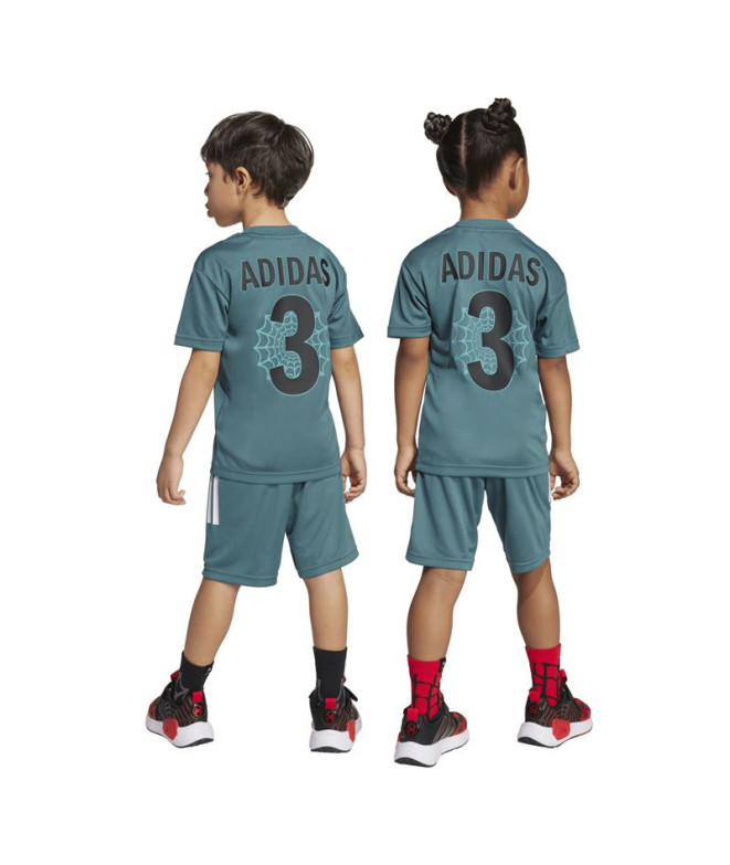 Ensemble adidas Lk Mrvl Sm Tset Enfant Bleu