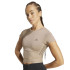 Camiseta de Fitness adidas Hyg Rib Baby Mulher Marrom