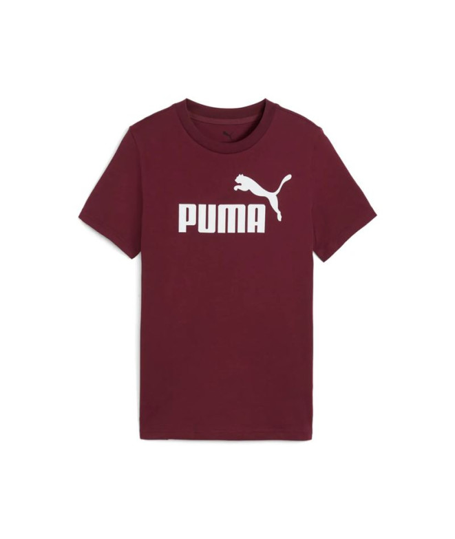 Camiseta Puma Essentials No 1 Logo Ruby Shimmer Niña