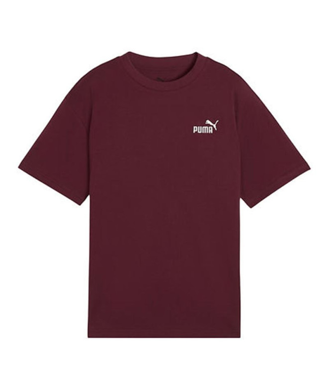 Camiseta Puma Essentials Small No 1 Logo Ruby Shimmer Infantil