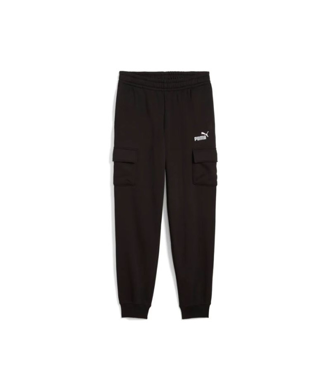 Pantalón Puma Essentials No 1 Logo Cargo Negro Infantil