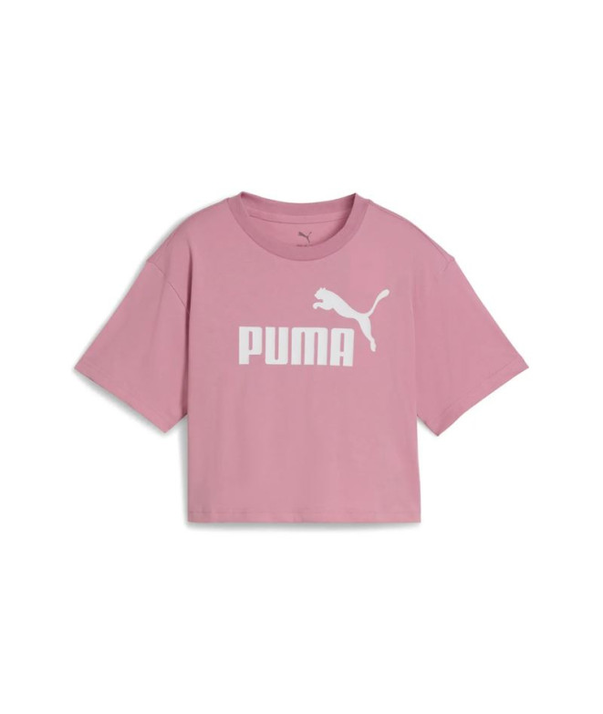 Camiseta Puma Essentials No 1 Logo Poised Rosa Menina