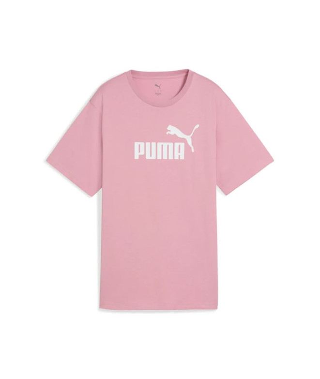 Camiseta Puma Essentials No 1 Logo Relax Poised Rosa Mulher