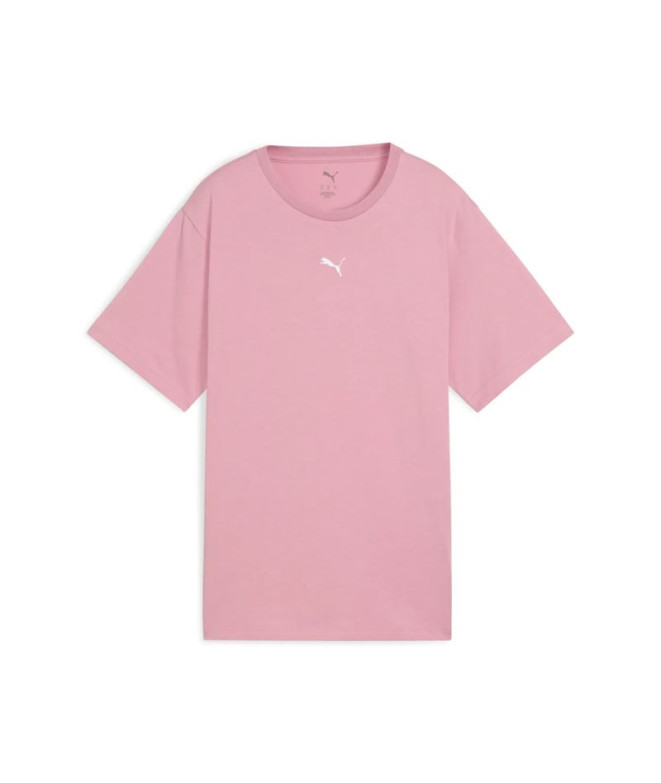 Camiseta Puma Essentials Relaxed Poised Rosa Mulher
