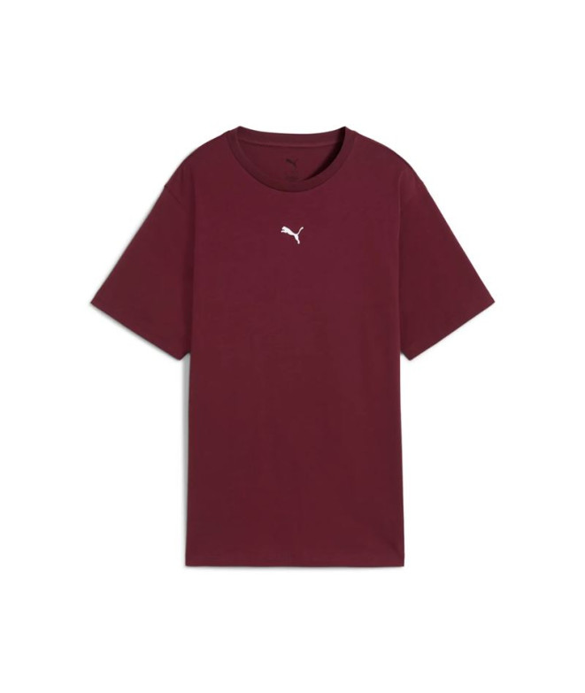 Camiseta Puma Essentials Relaxed Granate Mulher