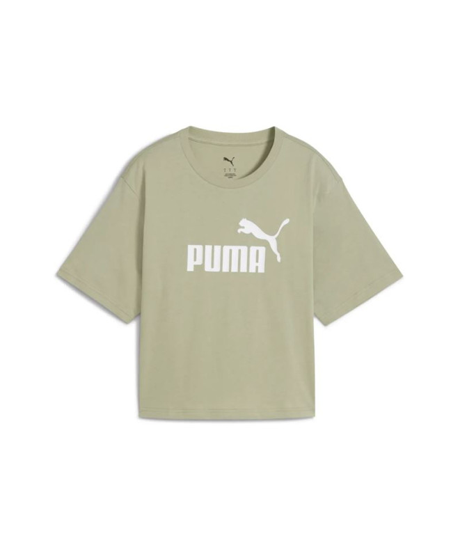 Camiseta Puma Essentials Cropped No 1 Lo Lux Army Mulher