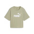 Camiseta Puma Essentials Cropped No 1 Lo Lux Army Mujer