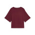 Camiseta Puma Essentials Cropped No 1 Lo Ruby Shimmer Mujer
