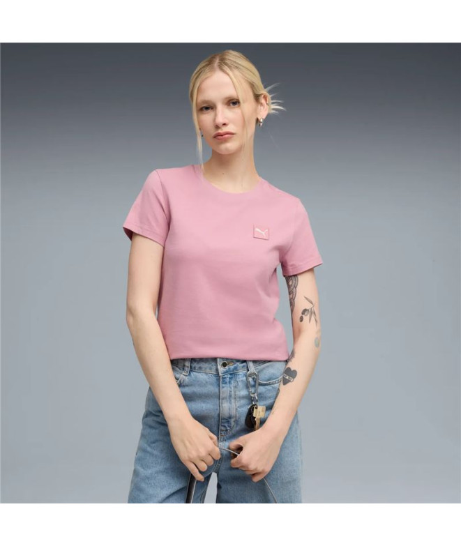 Camiseta Puma Essentials Elevated Poised Rosa...