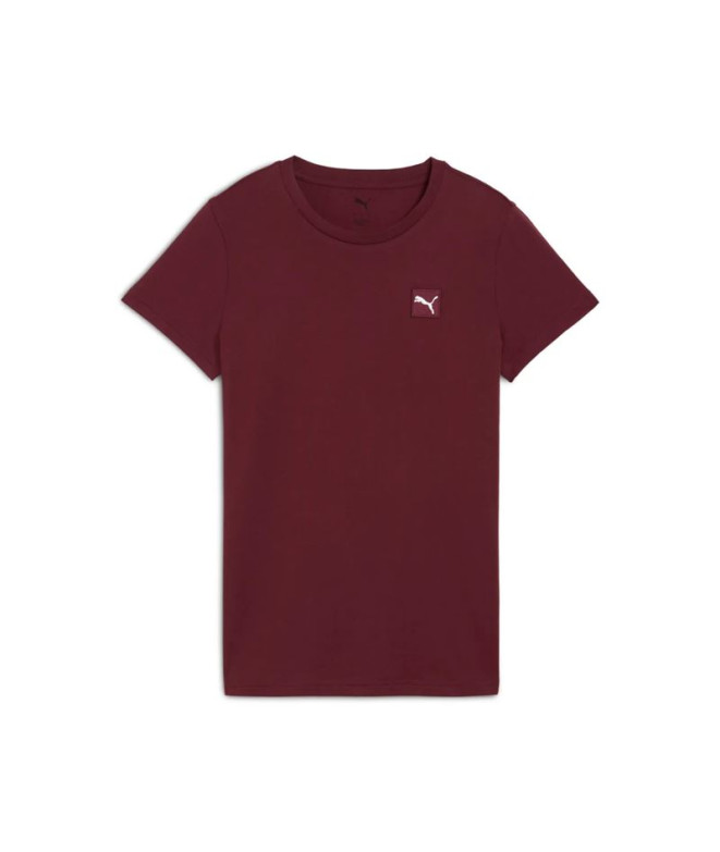 Camiseta Puma Essentials Elevated Ruby Shimmer Mujer