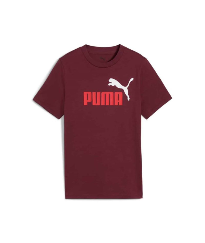 Camiseta Puma Essentials 2 Color No.1 Log Granate Infantil