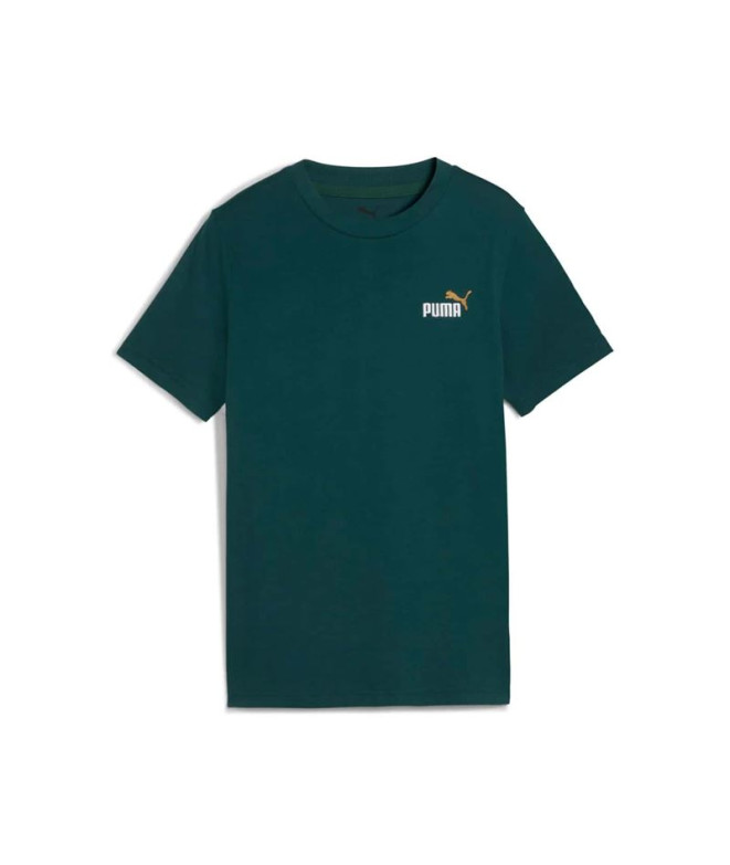 Camiseta Puma Essentials 2 Color Small No Verde Terrai Infantil