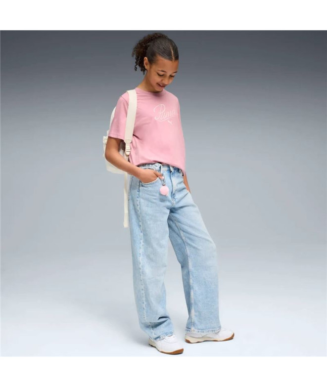 T-shirt Puma Essentials Script G Rose Fille