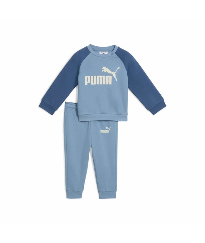 Fato de treino Puma Minicats Essentials Raglan Cool Azul Bebês