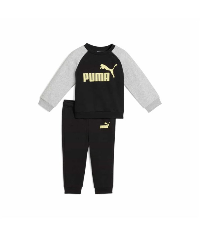 Fato de treino Puma Minicats Essentials Raglan Preto-Ouro D/I62 Bebês