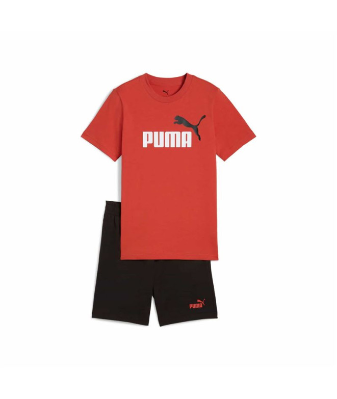 Conjunto Puma Essentials 2 Cor 1 Lo Vermelho Menino