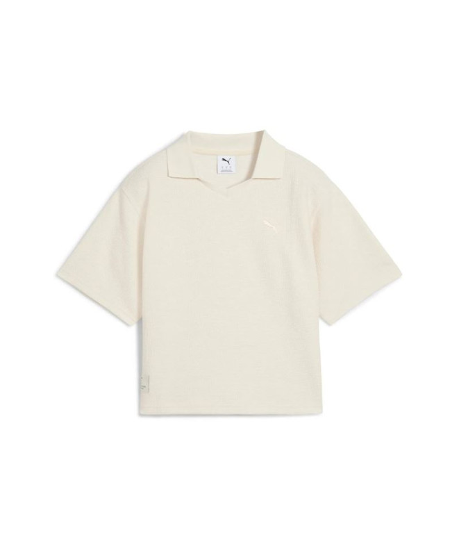 Camiseta Puma Class Relaxed P Beige Mulher