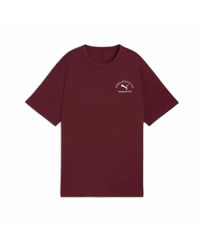 Camiseta Puma Class Relaxed Granate Mulher