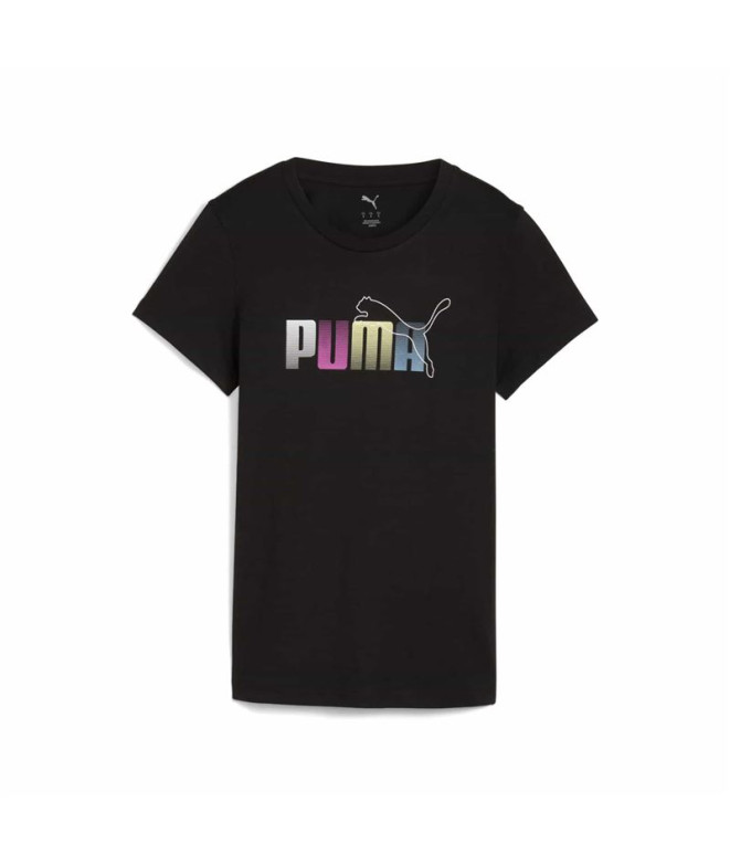 Camiseta Puma Graphic Stacked Preto Mulher