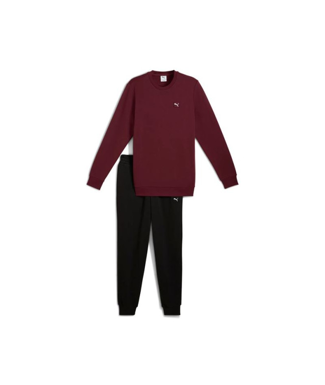 Fato de treino Puma Essentials Elevated Crew Sw Granate Homem