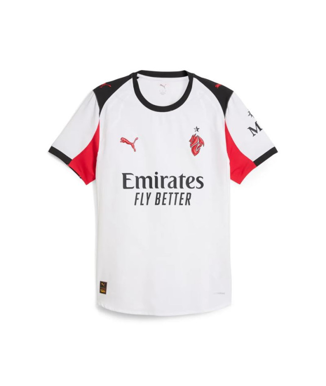 Camiseta de Fútbol Puma AC. Milán Away Jersey Authentic Hombre Blanco