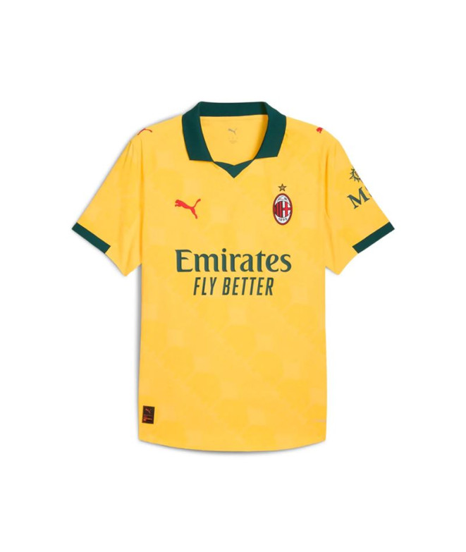 Camiseta de Fútbol Puma AC. Milán 3Rd Jersey Authentic Hombre Sunny Amarillo